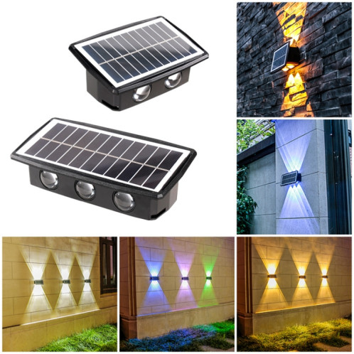 Applique solaire 6LED extérieure étanche haut et bas projecteurs à deux têtes (lumière de couleur) SH902D1076-06