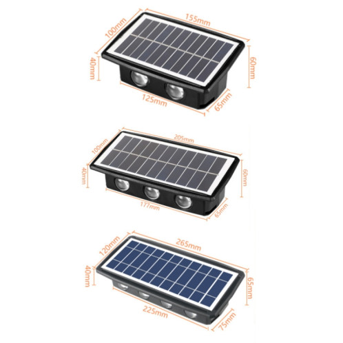 Applique solaire 6LED extérieure étanche haut et bas projecteurs à deux têtes (lumière de couleur) SH902D1076-06