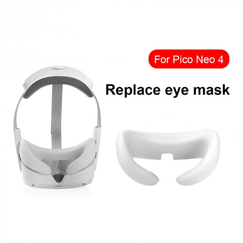 Pour Pico Neo 4 Silicone VR Lunettes Masque Pour Les Yeux Visage Coussinet Pour Les Yeux (Blanc) SH101D415-06