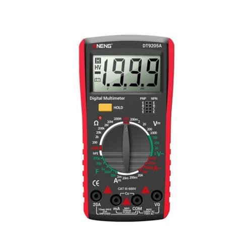 Multimètre numérique intelligent de haute précision ANENG Automatique, modèle: clé de maintien DT9205A (rouge) SA501B1762-07