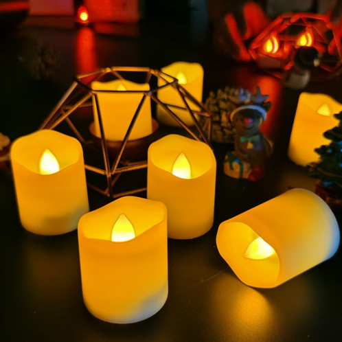 LED bougie électronique anniversaire mariage décoration de la maison accessoires bougeoir, rechargeable, taille: 7,5 x 20 cm SH0205417-08