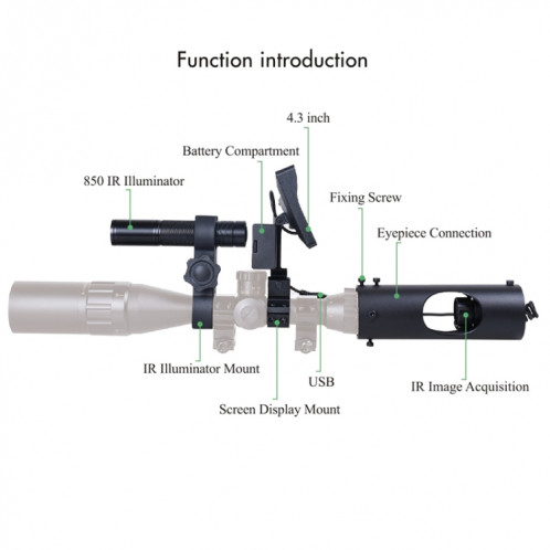 Télescope infrarouge Laser numérique Imagerie Non thermique Chasse CCD Lunettes de Vision nocturne haute définition SH8593127-07