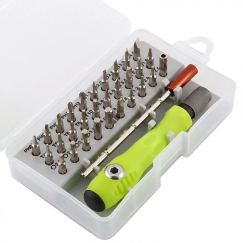Outil de réparation de démontage de téléphone portable en acier CRV 32 en 1 Jeu de tournevis combinés multifonction (gris vert) SH201B960-013