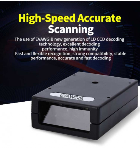 Evawgib DL-X720 Red Light 1D Barcode Scanning Recognition Engine, Interface: USB SE76011341-07