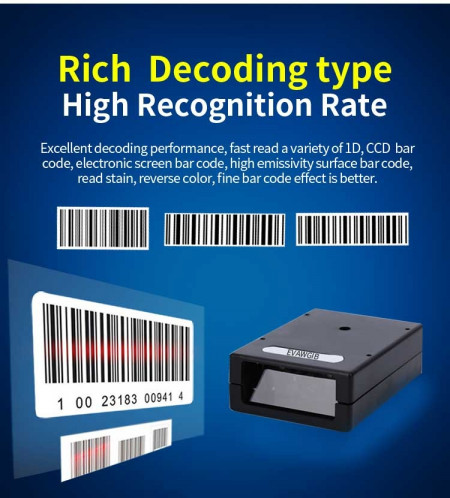 Evawgib DL-X720 Red Light 1D Barcode Scanning Recognition Engine, Interface: USB SE76011341-07