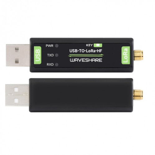 2 pièces Waveshare 24515 Module de transfert de données USB vers LoRa basé sur la Version SX1262 HF utilisant l'oscillateur à cristal TCXO SW77021108-015