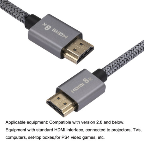 Connexion de projection d'ordinateur de 1,5 m 8k HD HDMI Cable Couleur Random Livraison SH18011864-07