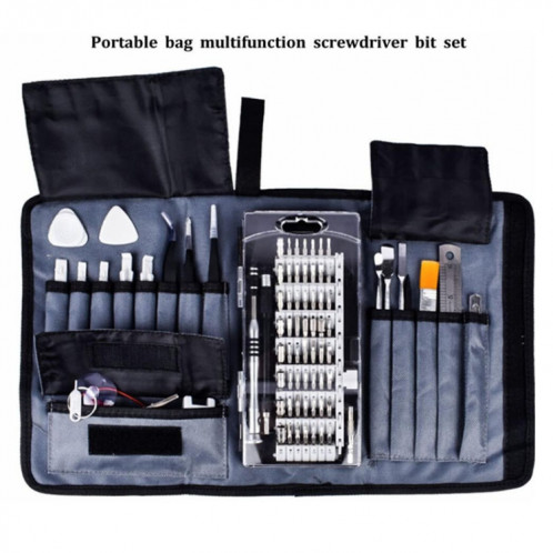 Sac en tissu portable Démontage de téléphone portable Outil de maintenance Outil combiné multifonction Ensemble de tournevis (noir) SH301A1646-013