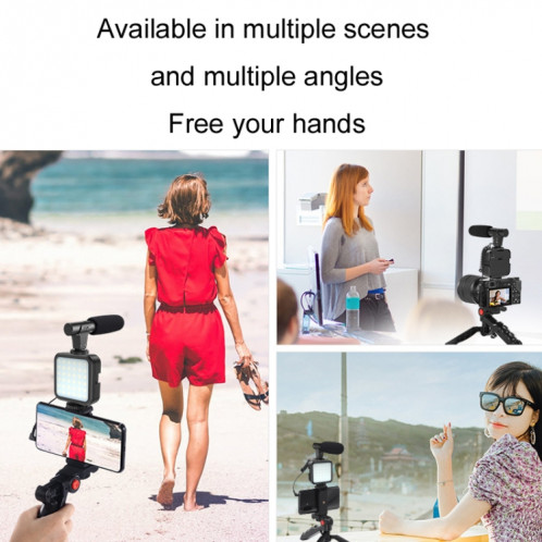 Kit-01LM 3 en 1 Shooting vidéo LED Light Trépied portable Microphone en direct, Spécifications: Modèles de batterie SH60011539-06