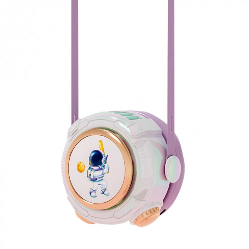 MD666-3 Cartoon Space Capsule Mini ventilateur de cou suspendu sans lame portable (violet) SH901A160-08