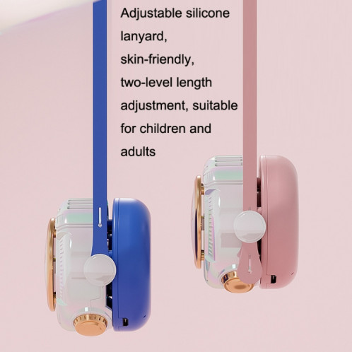 MD666-3 Cartoon Space Capsule Mini ventilateur de cou suspendu sans lame portable (rose) SH901B502-08