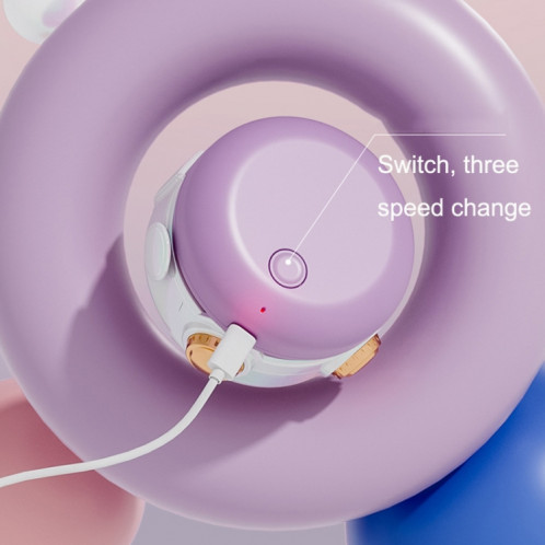 MD666-3 Cartoon Space Capsule Mini ventilateur de cou suspendu sans lame portable (rose) SH901B502-08