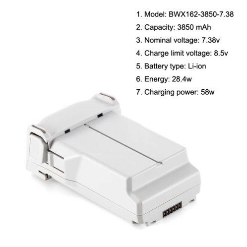 Batterie de vol intelligente d'origine DJI Mini 3 Pro / Mini 3 longue durée (blanche) SH601A1896-06