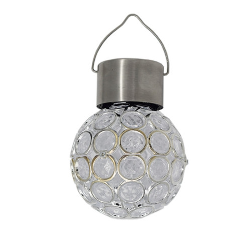 Lampe de jardin décorative à boule creuse solaire 2 PCS (lumière blanche) SH701A653-08
