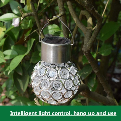 Lampe de jardin décorative à boule creuse solaire 2 PCS (lumière blanche) SH701A653-08