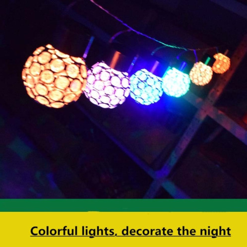 2 PCS solaire boule creuse pendante lampe décorative jardin lumière (lumière colorée) SH701B1637-08