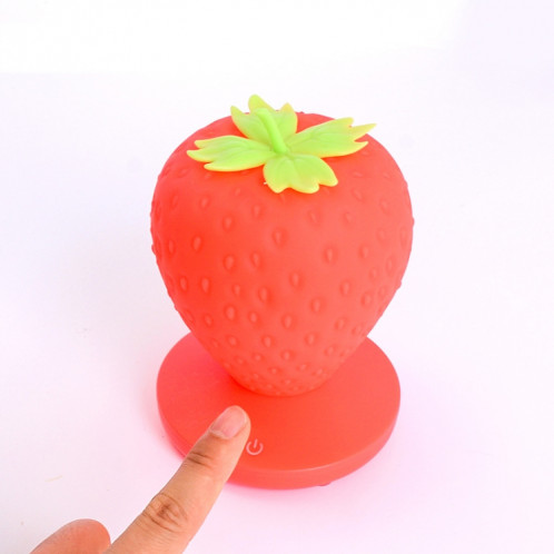 Creative Home LED Silicone Strawberry Night Light USB Rechargeable Chevet Décoration Atmosphère Lumière (Rouge) SH701B638-07