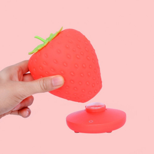 Creative Home LED Silicone Strawberry Night Light USB Rechargeable Chevet Décoration Atmosphère Lumière (Rouge) SH701B638-07