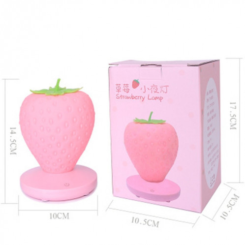 Creative Home LED Silicone Strawberry Night Light USB Rechargeable Chevet Décoration Atmosphère Lumière (Rouge) SH701B638-07