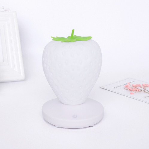 Creative Home LED Silicone Strawberry Night Light USB Rechargeable Chevet Décoration Atmosphère Lumière (Blanc) SH701C146-07