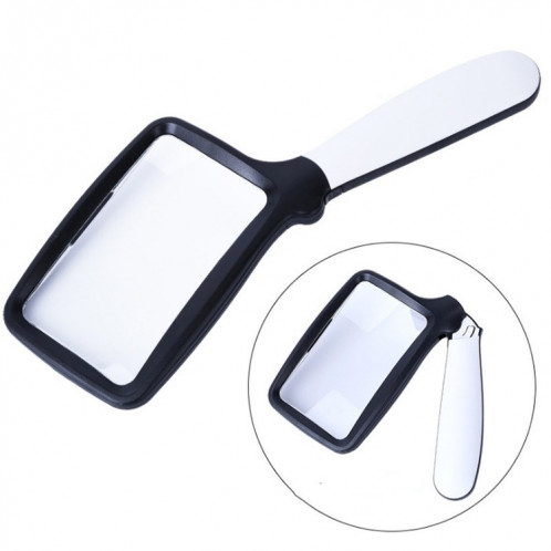 2X portable pliant cinq lumières LED pour les personnes âgées lisant des journaux HD lentille optique acrylique loupe SH73671824-06