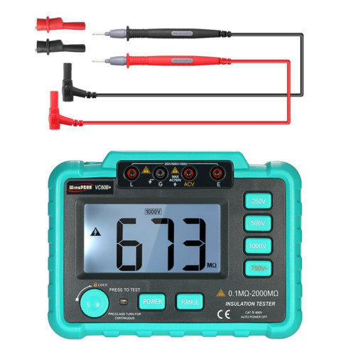 Testeur numérique de résistance d'isolement d'instrument de mesure de multimètre numérique VC60B + SH737277-08