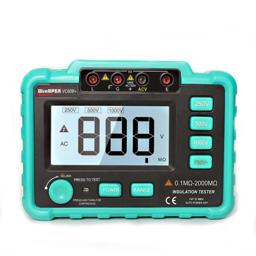 Testeur numérique de résistance d'isolement d'instrument de mesure de multimètre numérique VC60B + SH737277-08