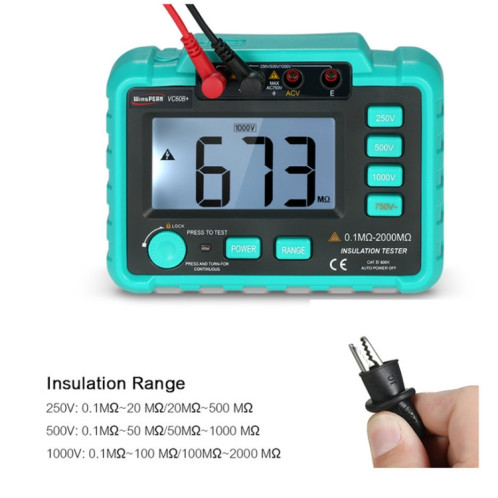 Testeur numérique de résistance d'isolement d'instrument de mesure de multimètre numérique VC60B + SH737277-08