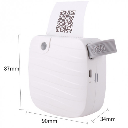 Mini imprimante photo portative de Bluetooth d'autocollant de Deli X1, livraison aléatoire de couleur SD8165329-07