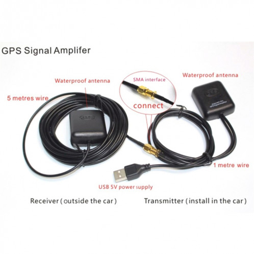 Amplificateur de signal d'antenne de voiture de navigation GPS 2 en 1 SH83211597-06