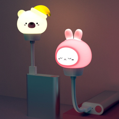 Veilleuse USB LED Lampe de chevet avec protection des yeux de sommeil de chambre mignonne, Style: Version régulière (Ours) SH001A421-05