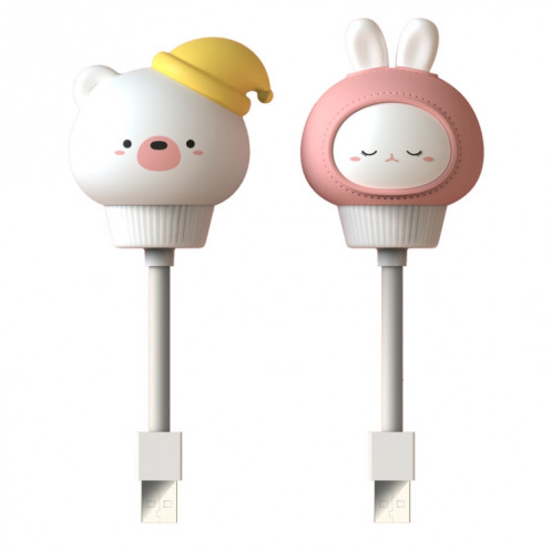 Veilleuse USB LED Lampe de chevet avec protection des yeux de sommeil de chambre mignonne, Style: Version régulière (lapin) SH001B496-05