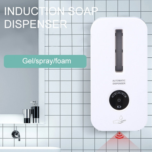 Distributeur automatique de savon de désinfection d'alcool à induction de 1000 ml Distributeur de savon mural réglable à 5 niveaux, spécification: tête de gel SH8803260-07