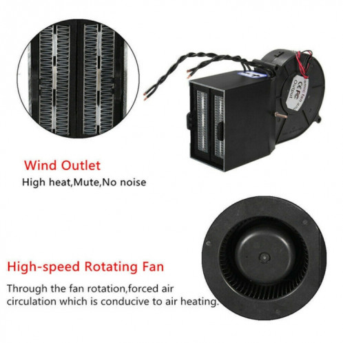 Chauffage de voiture dégivreur de chauffage électrique double PTC12V 150-350W SH9266649-09