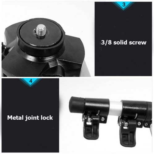 Support de projecteur en alliage d'aluminium ET-650 avec trépied de projecteur extensible à plateau SH92761688-06