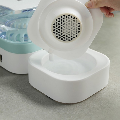 Fontaine à boire automatique lavable amovible transparente pour animaux de compagnie avec boîte à aliments en acier inoxydable, spécification: bol simple (rose) SH9301671-08