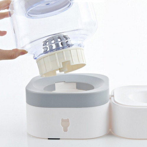Fontaine à boire automatique lavable amovible transparente pour animaux de compagnie avec boîte à aliments en acier inoxydable, spécification: bol simple (vert) SH9302446-08