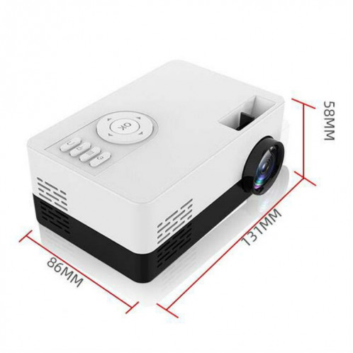 S261 / J16 Home Mini projecteur LED portable HD 1080P, prise en charge de la carte TF / disque AV / U, spécification de la prise: (blanc rose) SH002B981-06
