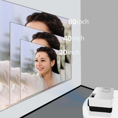S261 / J16 Home Mini projecteur LED portable HD 1080P, prise en charge de la carte TF / disque AV / U, spécification de la prise: (jaune blanc) SH002C1134-06