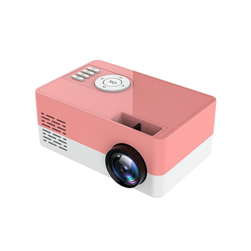 S261 / J16 Home Mini projecteur LED portable HD 1080P, prise en charge de la carte TF / disque AV / U, spécification de la prise: prise britannique (blanc rose) SH003B803-06