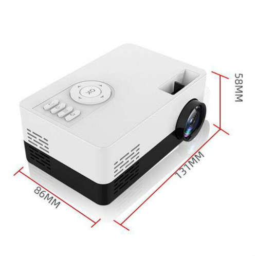 S261 / J16 Home Mini projecteur LED portable HD 1080P, prise en charge de la carte TF / disque AV / U, spécification de la prise: prise britannique (blanc rose) SH003B803-06