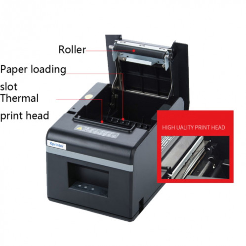 Imprimante de reçus Bluetooth pour machine d'impression thermique Xprinter XP-N160II, style: (gris) SX302B1956-09