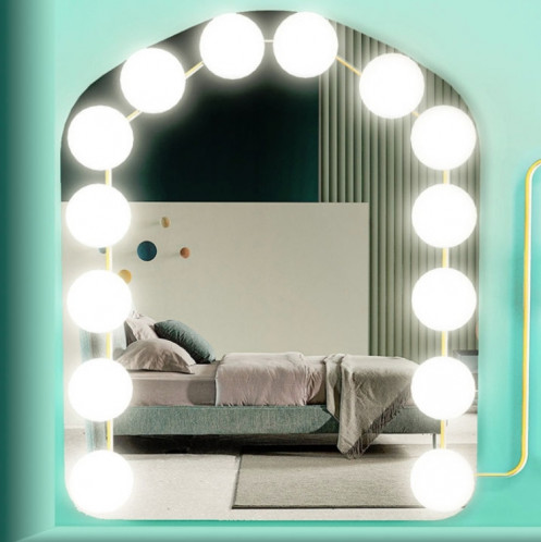 2 LED miroir lumière avant miroir de maquillage dimmable USB contrôle tactile lumière SH12011975-09
