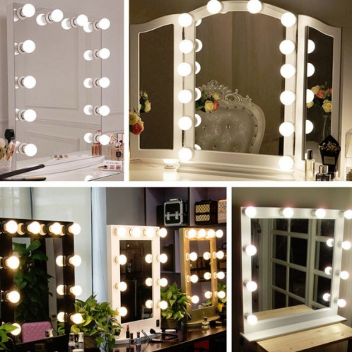 2 LED miroir lumière avant miroir de maquillage dimmable USB contrôle tactile lumière SH12011975-09