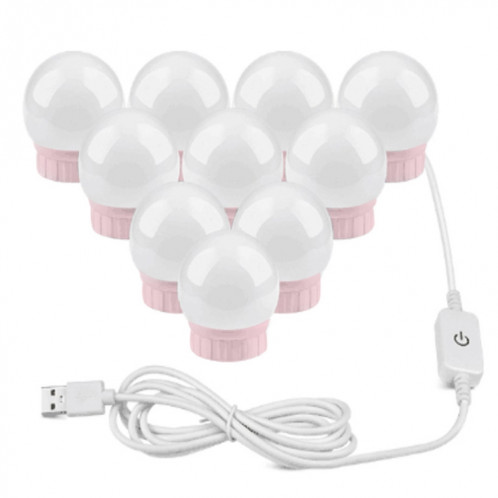 6 LED miroir lumière avant miroir de maquillage dimmable USB contrôle tactile lumière SH12021168-09