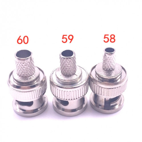 50 PCS tête pressée à froid de câblage de prise BNC RG58 RG59 RG6U, spécification: 58 SH1301153-04