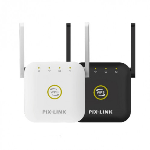 PIX-LINK WR22 Extendeur d'amélioration de l'amplification du signal sans fil Wifi 300 Mbps, Type de prise: Prise UE (Noir) SP601A1570-012