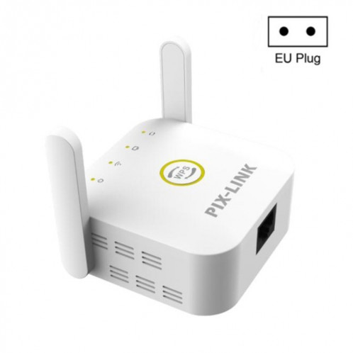 PIX-LINK WR22 Extendeur d'amélioration de l'amplification du signal sans fil Wifi 300 Mbps, Type de prise: Prise UE (Blanc) SP601B1312-012