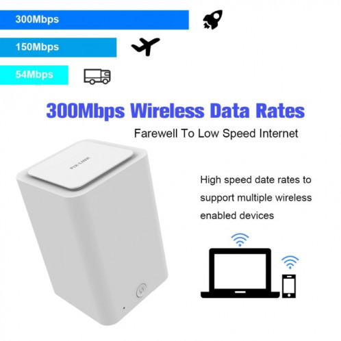 Amplificateur de relais de signal sans fil WiFi domestique PIXLINK WR11 300Mbps, type de prise: SP79011412-010