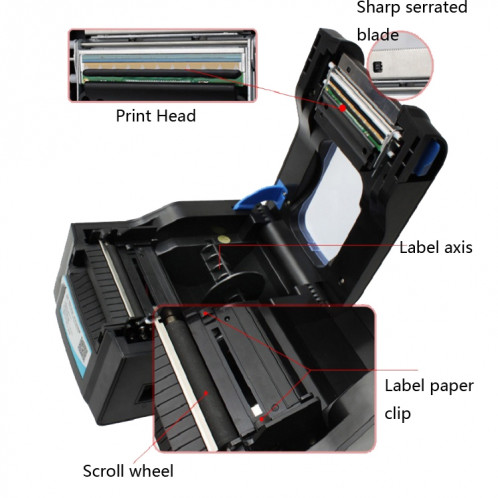 Imprimante de code à barres Xprinter XP-370B Imprimante de code QR auto-adhésive SX301B464-07